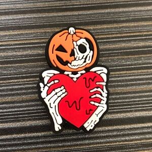 5/$10 Pumpkin Skeleton crocs shoe charm